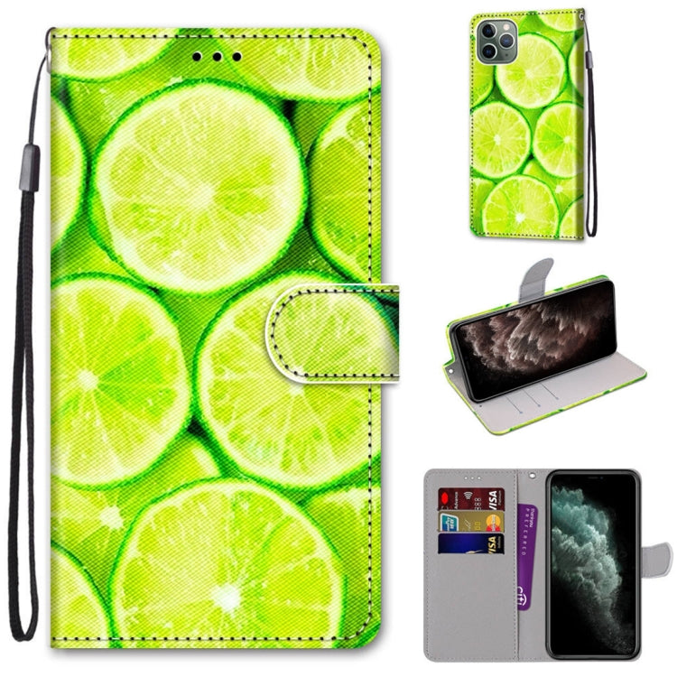 Coloured Drawing Cross Texture Horizontal Flip PU Leather Case with Holder & Card Slots & Wallet & Lanyard, For iPhone 11 Pro Max