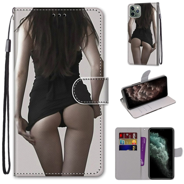 Coloured Drawing Cross Texture Horizontal Flip PU Leather Case with Holder & Card Slots & Wallet & Lanyard, For iPhone 11 Pro Max