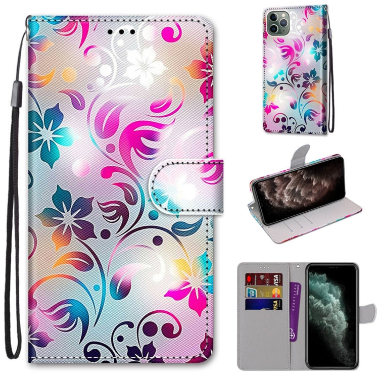 Coloured Drawing Cross Texture Horizontal Flip PU Leather Case with Holder & Card Slots & Wallet & Lanyard, For iPhone 11 Pro Max