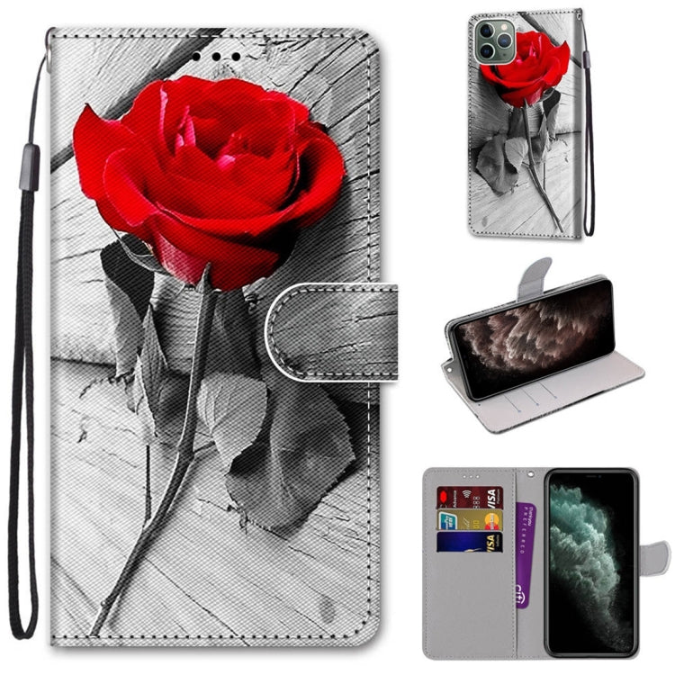 Coloured Drawing Cross Texture Horizontal Flip PU Leather Case with Holder & Card Slots & Wallet & Lanyard, For iPhone 11 Pro Max