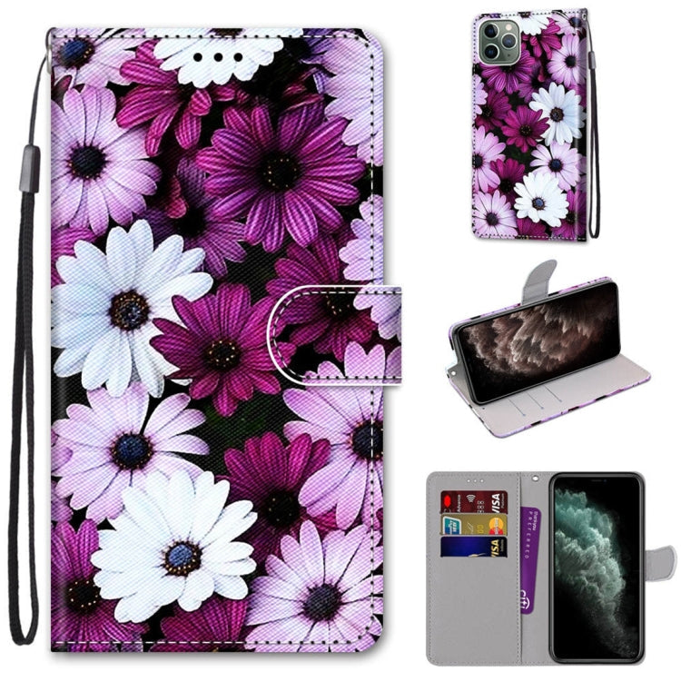 Coloured Drawing Cross Texture Horizontal Flip PU Leather Case with Holder & Card Slots & Wallet & Lanyard, For iPhone 11 Pro Max