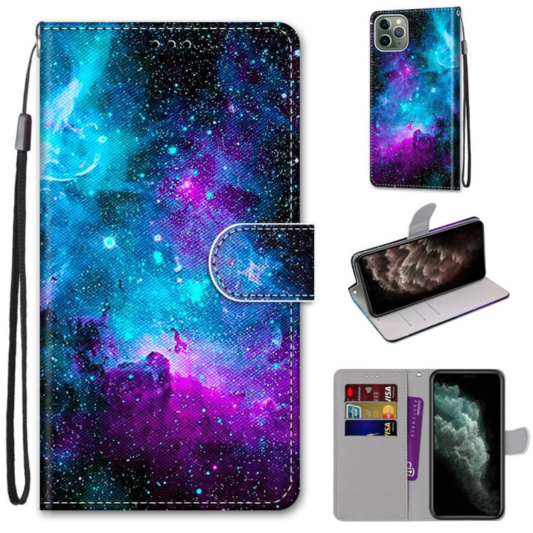 Coloured Drawing Cross Texture Horizontal Flip PU Leather Case with Holder & Card Slots & Wallet & Lanyard, For iPhone 11 Pro Max