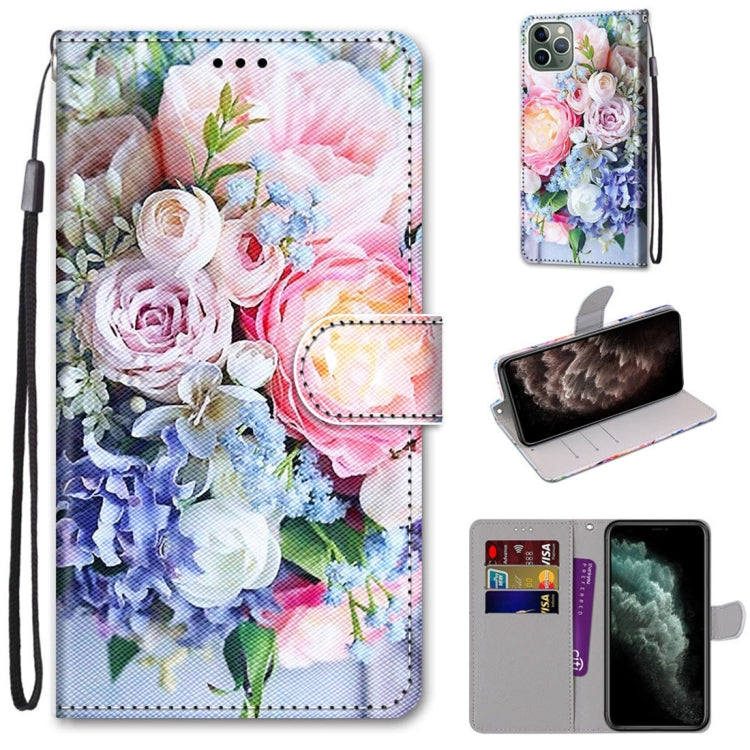 Coloured Drawing Cross Texture Horizontal Flip PU Leather Case with Holder & Card Slots & Wallet & Lanyard, For iPhone 11 Pro Max
