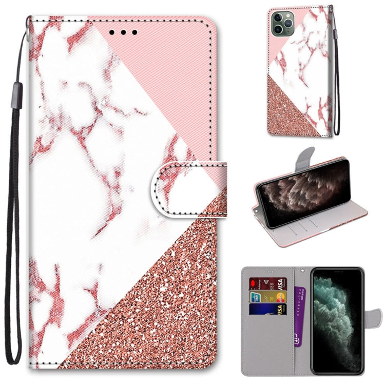 Coloured Drawing Cross Texture Horizontal Flip PU Leather Case with Holder & Card Slots & Wallet & Lanyard, For iPhone 11 Pro Max