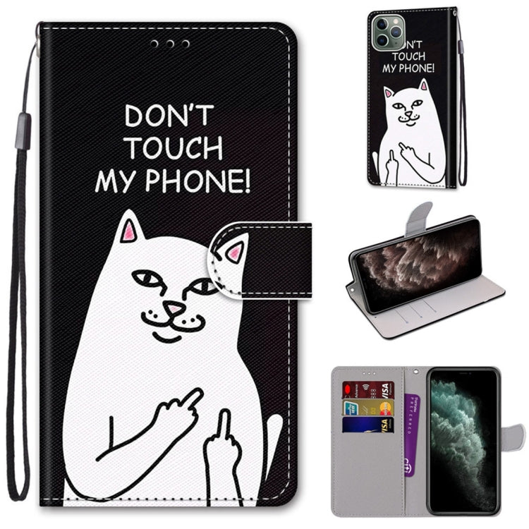 Coloured Drawing Cross Texture Horizontal Flip PU Leather Case with Holder & Card Slots & Wallet & Lanyard, For iPhone 11 Pro Max