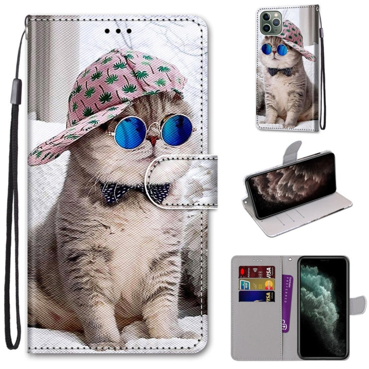 Coloured Drawing Cross Texture Horizontal Flip PU Leather Case with Holder & Card Slots & Wallet & Lanyard, For iPhone 11 Pro Max