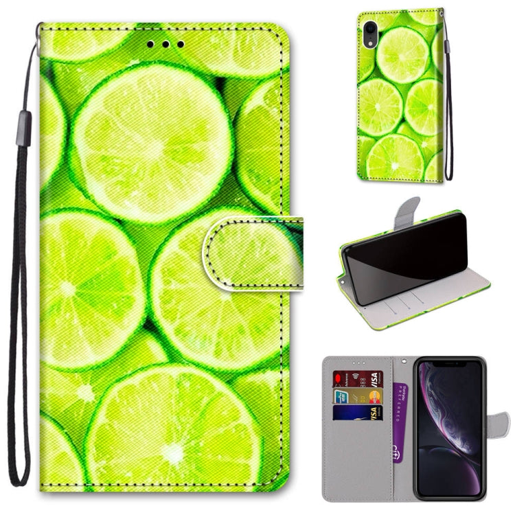 Coloured Drawing Cross Texture Horizontal Flip PU Leather Case with Holder & Card Slots & Wallet & Lanyard, For iPhone XR