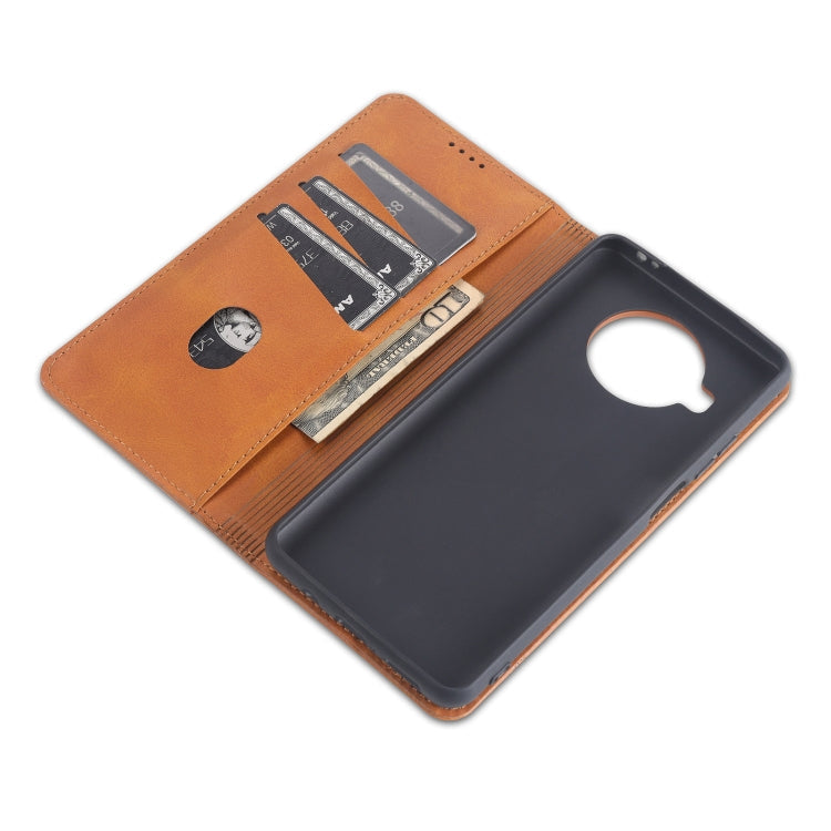 For Xiaomi Mi 10T Lite 5G AZNS Magnetic Calf Texture Horizontal Flip Leather Case with Card Slots & Holder & Wallet(Red)