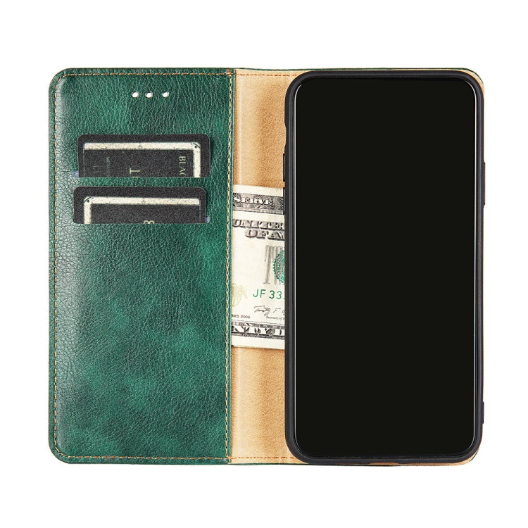 For Samsung Galaxy S20 FE PU + TPU Gloss Oil Solid Color Magnetic Horizontal Flip Leather Case with Holder & Card Slot & Wallet(Green)