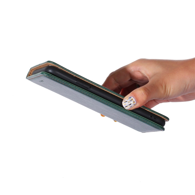 For Samsung Galaxy S20 FE PU + TPU Gloss Oil Solid Color Magnetic Horizontal Flip Leather Case with Holder & Card Slot & Wallet(Green)