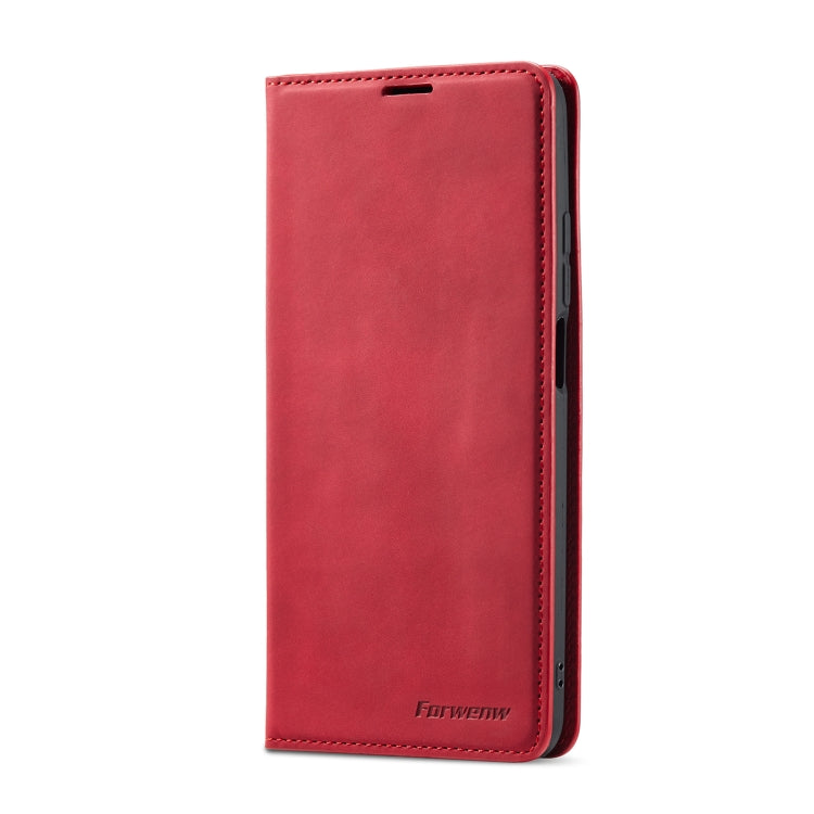 For Xiaomi Mi 10T Pro Forwenw Dream Series Oil Edge Strong Magnetism Horizontal Flip Leather Case with Holder & Card Slots & Wallet & Photo Frame(Red)