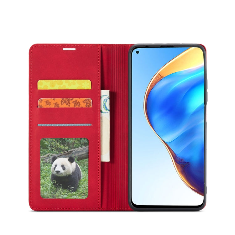 For Xiaomi Mi 10T Pro Forwenw Dream Series Oil Edge Strong Magnetism Horizontal Flip Leather Case with Holder & Card Slots & Wallet & Photo Frame(Red)