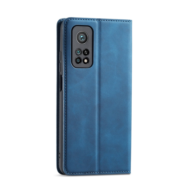 For Xiaomi Mi 10T Pro Forwenw Dream Series Oil Edge Strong Magnetism Horizontal Flip Leather Case with Holder & Card Slots & Wallet & Photo Frame(Blue)