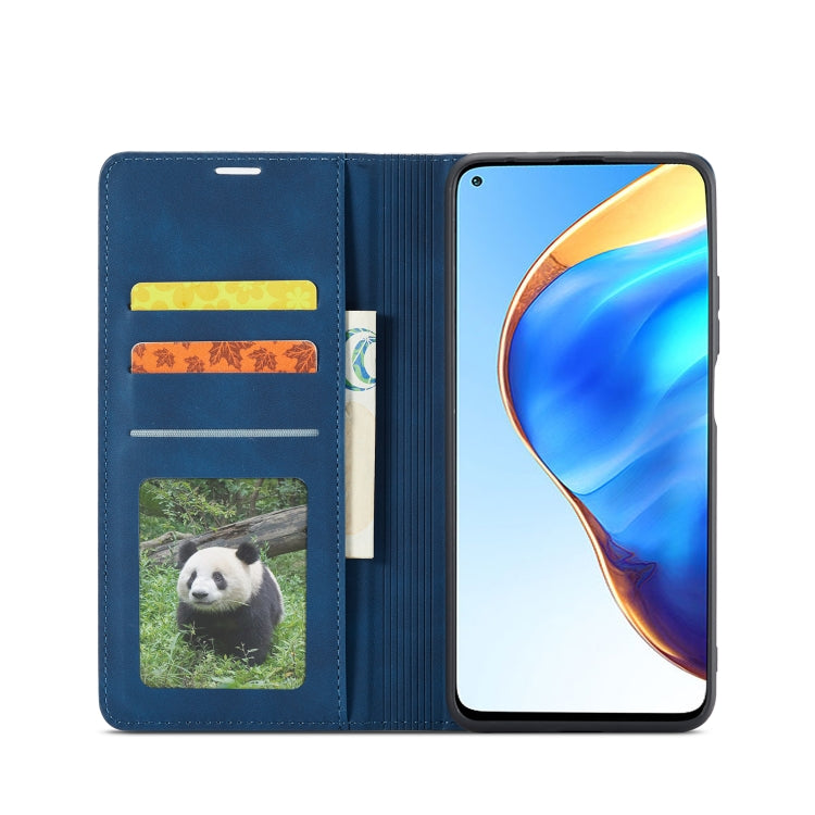 For Xiaomi Mi 10T Pro Forwenw Dream Series Oil Edge Strong Magnetism Horizontal Flip Leather Case with Holder & Card Slots & Wallet & Photo Frame(Blue)