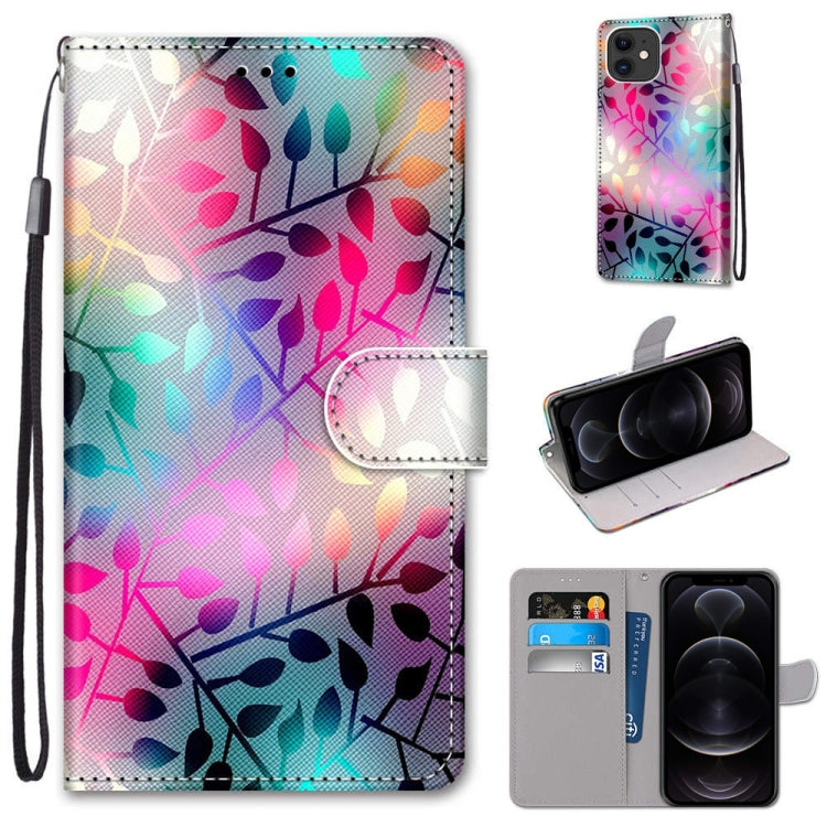 Coloured Drawing Cross Texture Horizontal Flip PU Leather Case with Holder & Card Slots & Wallet & Lanyard, For iPhone 12 mini