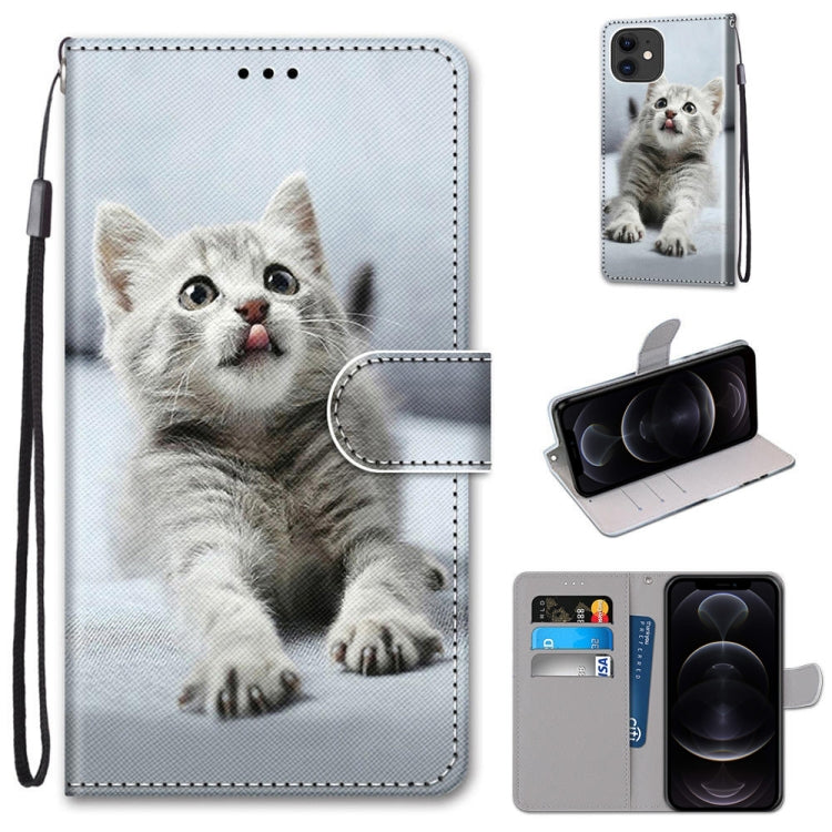 Coloured Drawing Cross Texture Horizontal Flip PU Leather Case with Holder & Card Slots & Wallet & Lanyard, For iPhone 12 mini