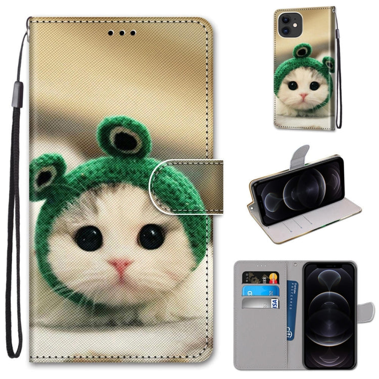 Coloured Drawing Cross Texture Horizontal Flip PU Leather Case with Holder & Card Slots & Wallet & Lanyard, For iPhone 12 mini
