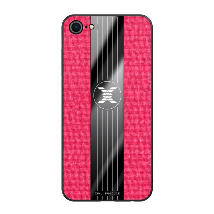 For iPhone SE 2022 / SE 2020 /  8 / 7 XINLI Stitching Cloth Texture Shockproof TPU Protective Case(Red)