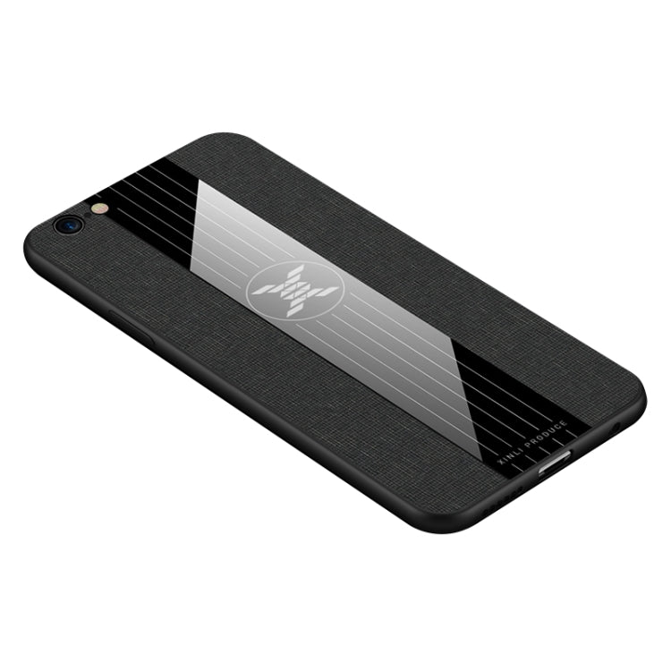 For iPhone 6 & 6s XINLI Stitching Cloth Texture Shockproof TPU Protective Case(Black)