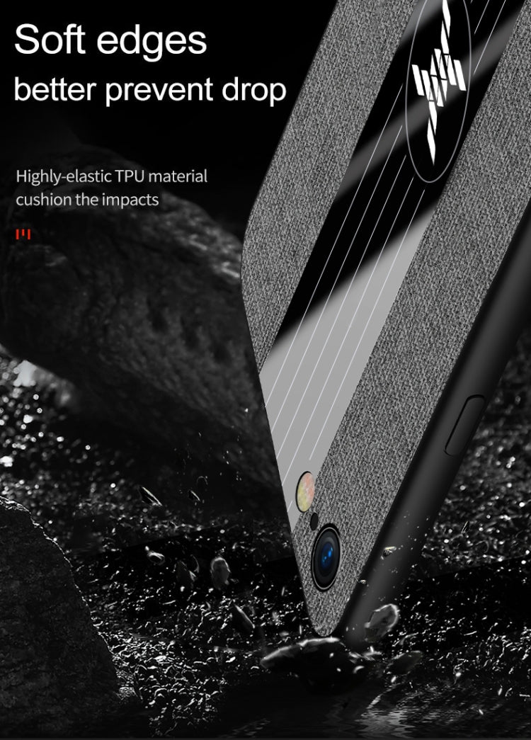 For iPhone 6 & 6s XINLI Stitching Cloth Texture Shockproof TPU Protective Case(Black)