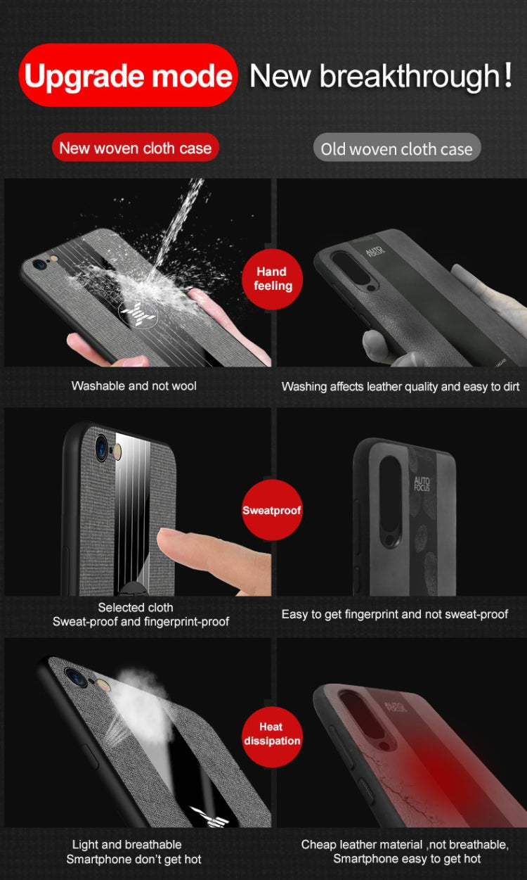For iPhone 6 Plus & 6s Plus XINLI Stitching Cloth Texture Shockproof TPU Protective Case(Brown)