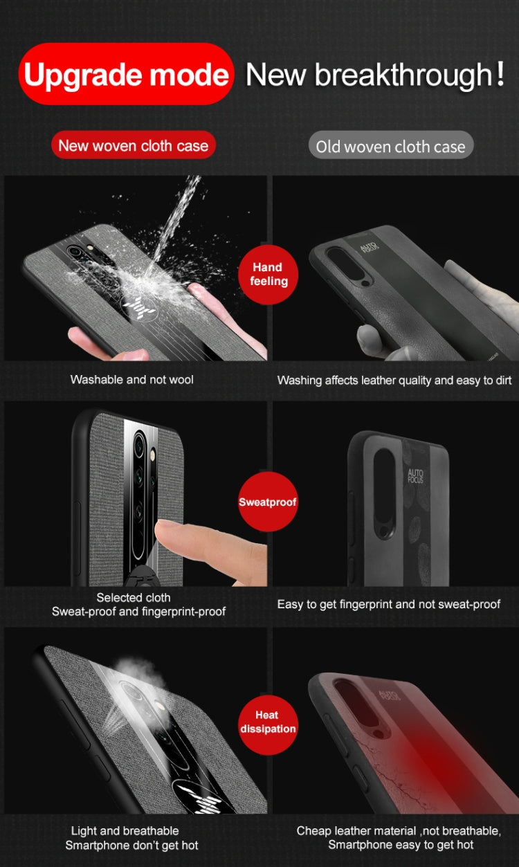 XINLI Stitching Cloth Textue Shockproof TPU Protective Case with Ring Holder, For Xiaomi Redmi Note 8, For Xiaomi Mi 8, For Xiaomi Mi 9, For Xiaomi Mi Max 2, For Xiaomi Mi Max 3