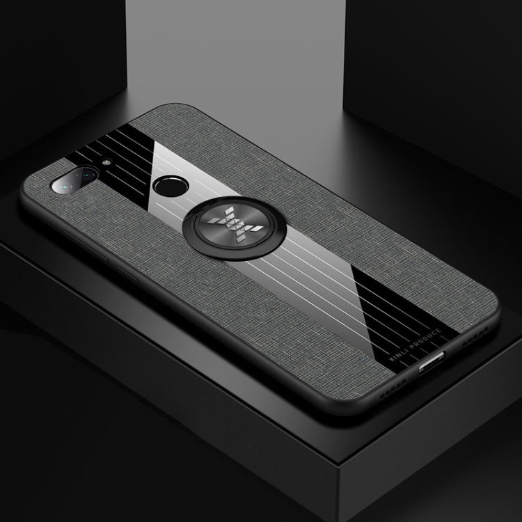 XINLI Stitching Cloth Textue Shockproof TPU Protective Case with Ring Holder, For Xiaomi Mi 8 Lite