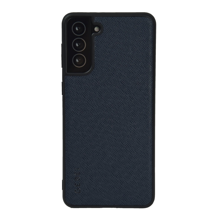 For Samsung Galaxy S21+ 5G GEBEI Full-coverage Shockproof Leather Protective Case(Blue)