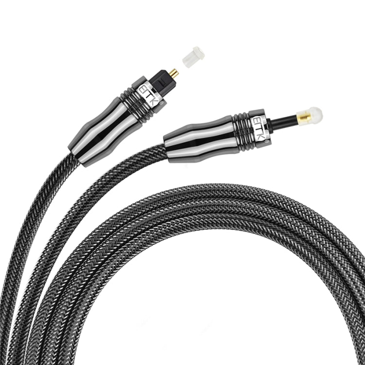 EMK OD6.0mm 3.5mm Digital Sound Toslink to Mini Toslink Digital Optical Audio Cable, Length:5m