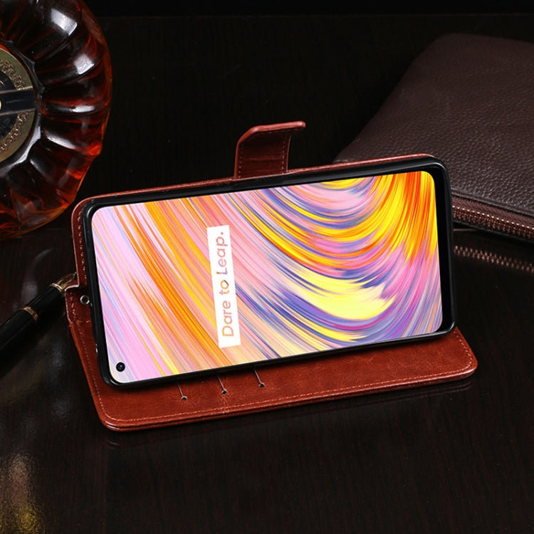 For OPPO Realme V15 idewei Crazy Horse Texture Horizontal Flip Leather Case with Holder & Card Slots & Wallet(Rose Red)