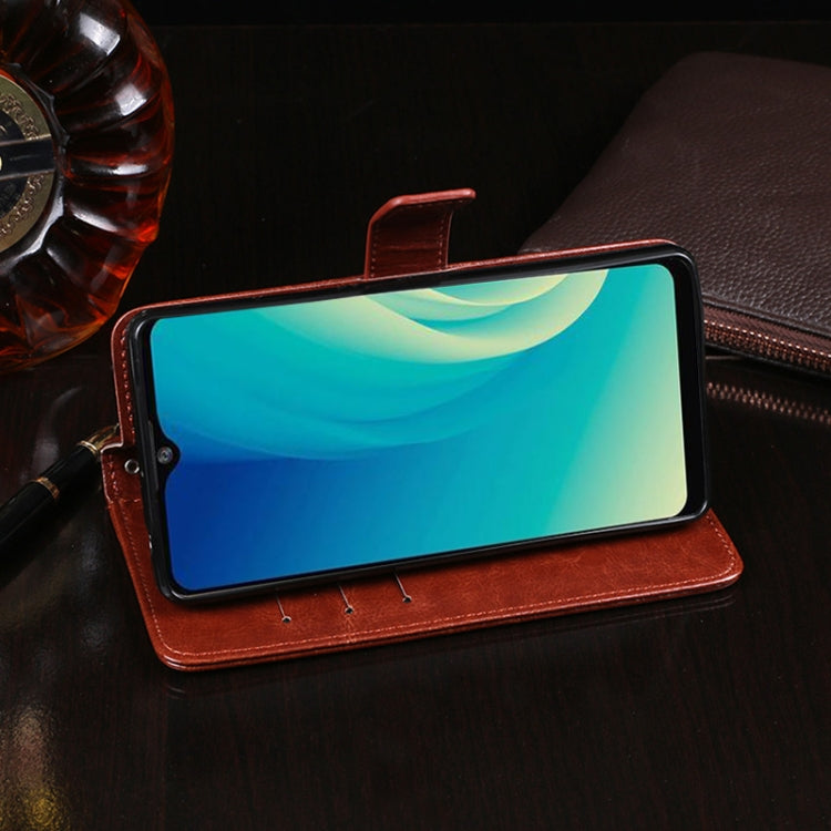 For ZTE Blade A7s 2020 idewei Crazy Horse Texture Horizontal Flip Leather Case with Holder & Card Slots & Wallet(White)