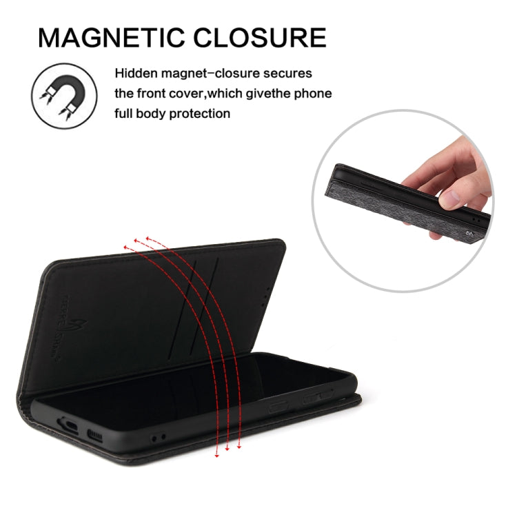 For Samsung Galaxy S21 Ultra 5G Fierre Shann Crocodile Texture Magnetic Horizontal Flip Genuine Leather Case with Holder & Card Slot(Black)