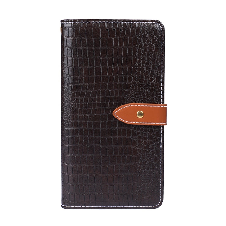 For ZTE Blade A7s 2020 idewei Crocodile Texture Horizontal Flip Leather Case with Holder & Card Slots & Wallet(Dark Brown)