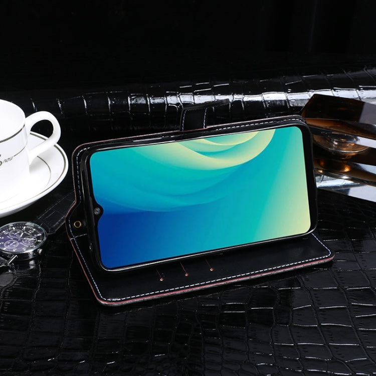 For ZTE Blade A7s 2020 idewei Crocodile Texture Horizontal Flip Leather Case with Holder & Card Slots & Wallet(Dark Brown)