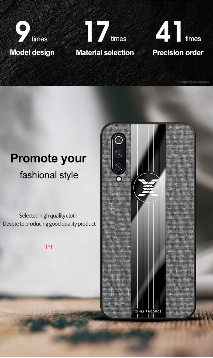 XINLI Stitching Cloth Textue Shockproof TPU Protective Case, For Xiaomi Mi 9 SE, For Xiaomi Mi CC9, For Xiaomi Mi CC9e, For Xiaomi Mi 8 Lite