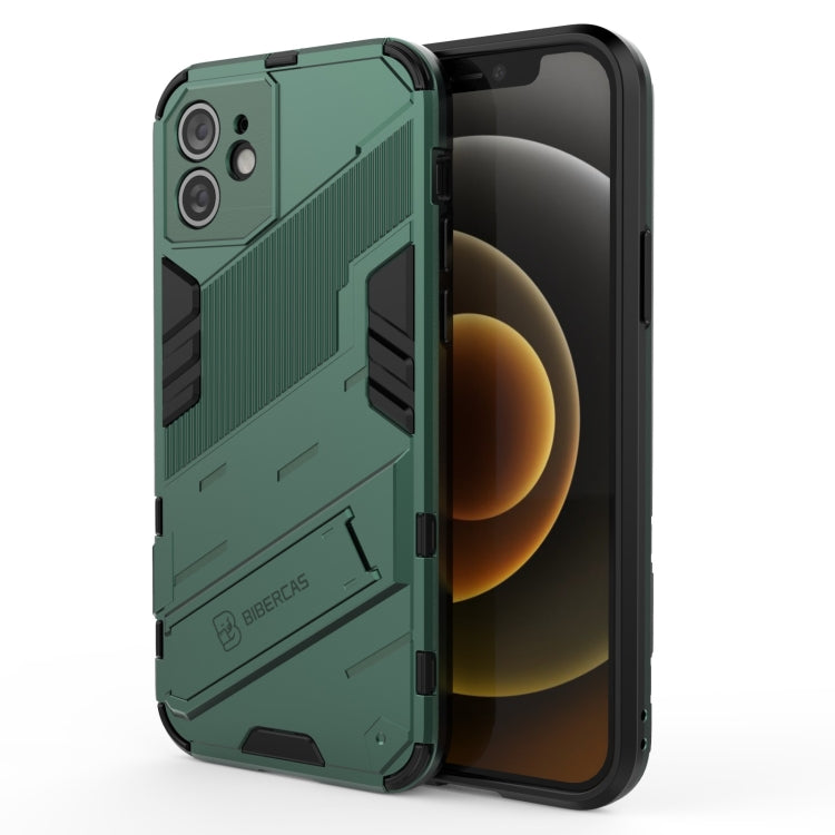 Punk Armor 2 in 1 PC + TPU Shockproof Case with Invisible Holder, For iPhone 12 mini, For iPhone 12, For iPhone 12 Pro