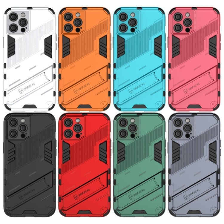Punk Armor 2 in 1 PC + TPU Shockproof Case with Invisible Holder, For iPhone 12 Pro Max, For iPhone 11 Pro, For iPhone 11