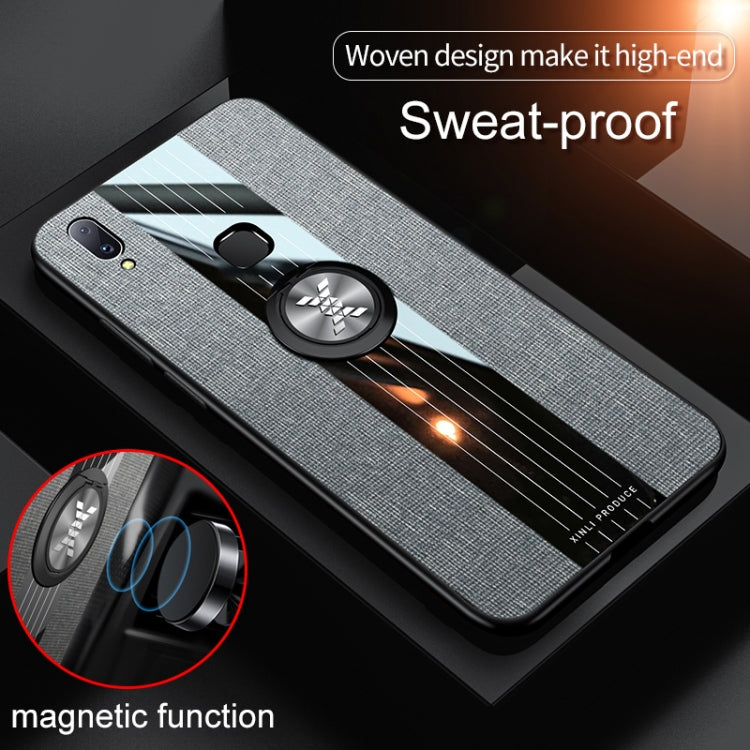 XINLI Stitching Cloth Textue Shockproof TPU Protective Case with Ring Holder, For Vivo V11i / Z3i, For Vivo X9, For Vivo X9 Plus, For Vivo X9s Plus