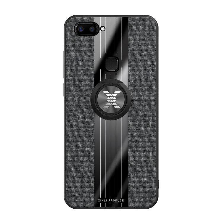 XINLI Stitching Cloth Textue Shockproof TPU Protective Case with Ring Holder, For Vivo X20, For Vivo X21, For Vivo X21i, For Vivo X21UD