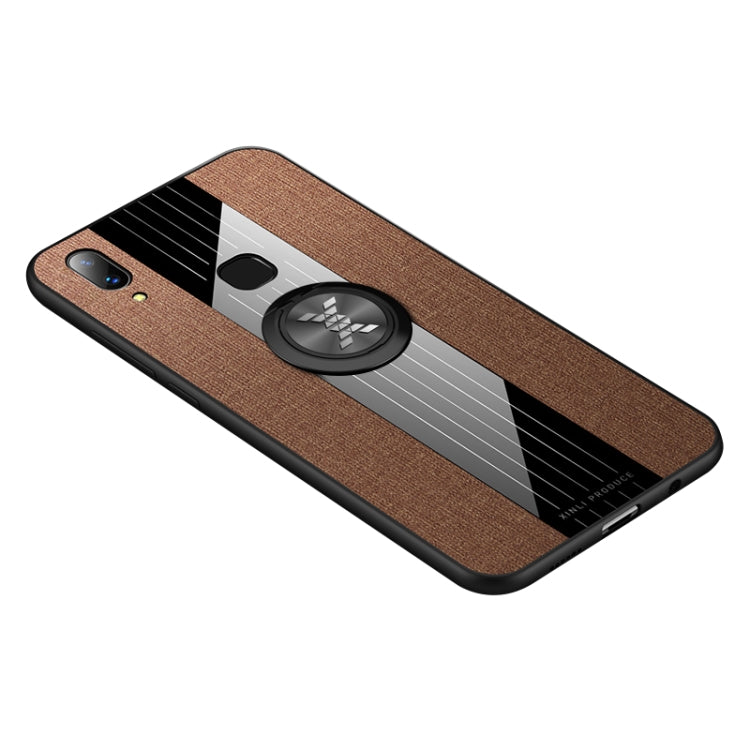 XINLI Stitching Cloth Textue Shockproof TPU Protective Case with Ring Holder, For Vivo X20, For Vivo X21, For Vivo X21i, For Vivo X21UD