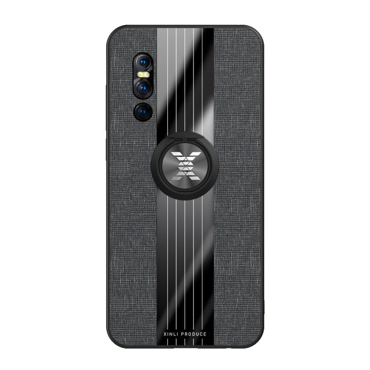 XINLI Stitching Cloth Textue Shockproof TPU Protective Case with Ring Holder, For Vivo X27, For Vivo Y91, For Vivo Y95, For Vivo X23