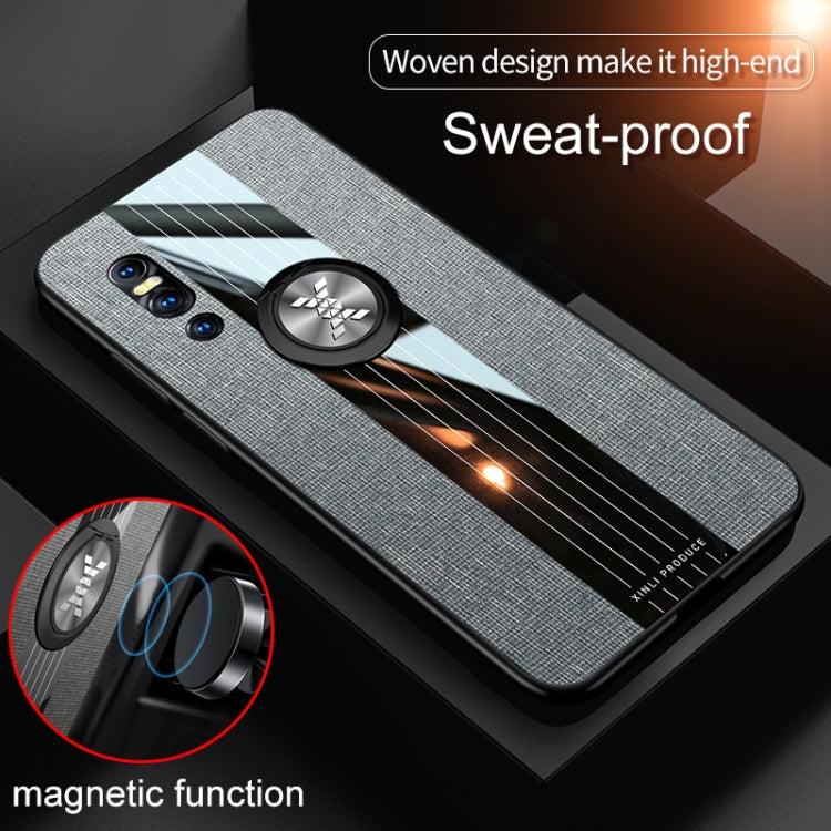 XINLI Stitching Cloth Textue Shockproof TPU Protective Case with Ring Holder, For Vivo X27, For Vivo Y91, For Vivo Y95, For Vivo X23