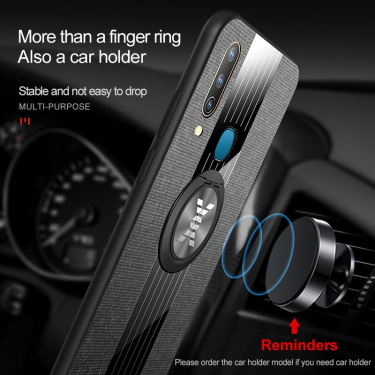 XINLI Stitching Cloth Textue Shockproof TPU Protective Case with Ring Holder, For Vivo Y3 / Y17, For Vivo Y66, For Vivo Y71, For Vivo Y83
