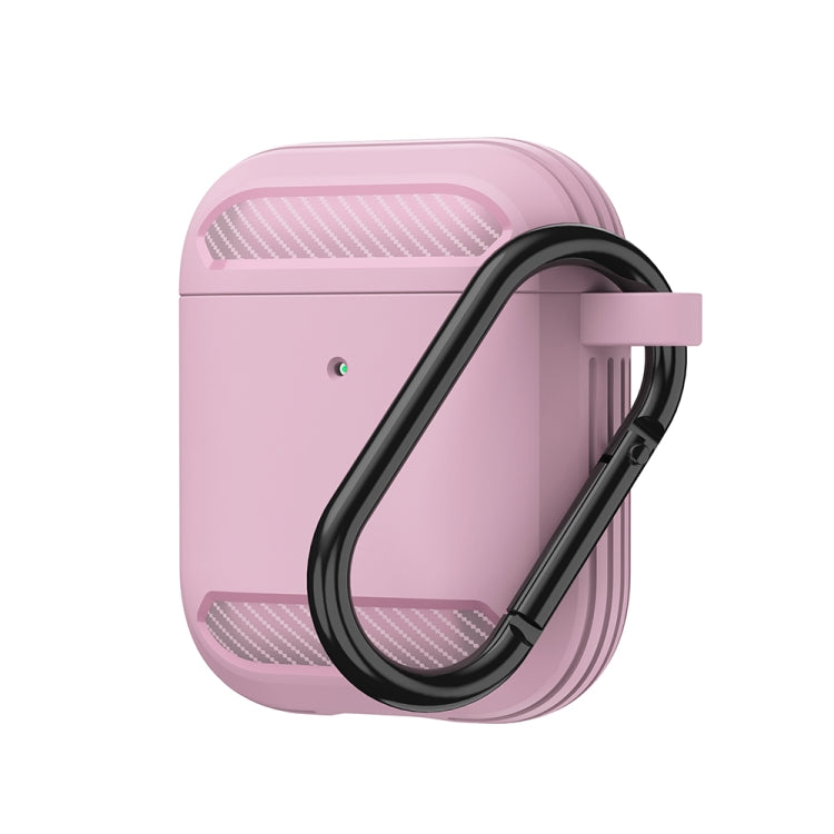 Wireless Earphones Shockproof Carbon Fiber Armor TPU Protective Case, For AirPods 1/2, For AirPods Pro