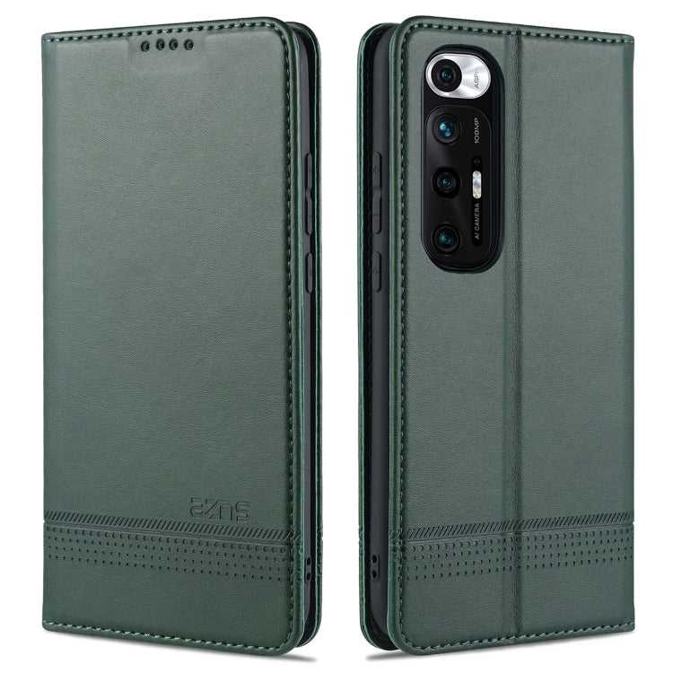 AZNS Magnetic Calf Texture Horizontal Flip Leather Case with Card Slots & Holder & Wallet, For Xiaomi Redmi Note 10 Pro, For Xiaomi Redmi Note 10 Pro Max, For Xiaomi Mi 10S, For vivo X60 Pro