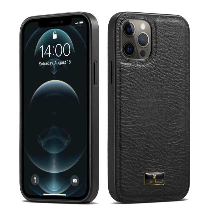 Fierre Shann Leather Texture Phone Back Cover Case, For iPhone 12 mini, For iPhone 12 / 12 Pro, For iPhone 12 Pro Max