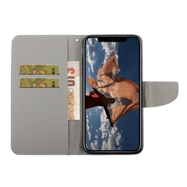 Painted Pattern Horizontal Flip Leathe Case, For iPhone 12 Pro Max