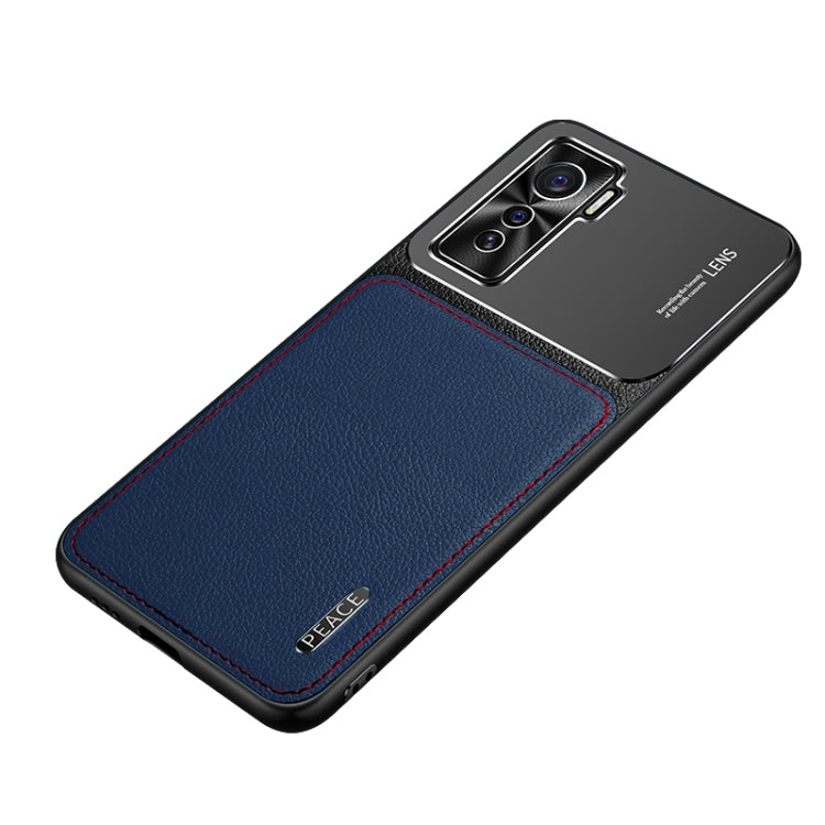 Frosted Metal + Leather Texture Protective Case, For vivo iQOO 5 5G, For iPhone 11