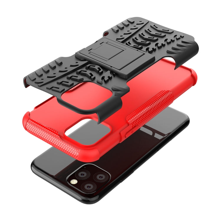 Tire Texture TPU + PC Shockproof Case with Holder, For iPhone 11 Pro, For iPhone 11