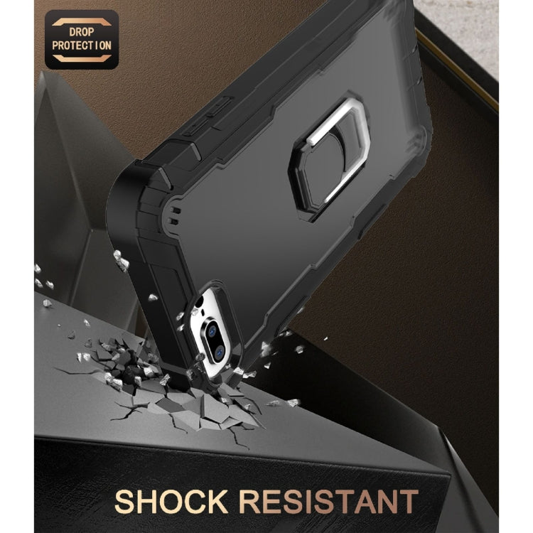 PC + Rubber 3-layers Shockproof Protective Case with Rotating Holder, For iPhone 8 Plus / 7 Plus, For iPhone 11